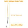 Z&J SPORT Hybrid Outrigger Paddle, Teardrop Shape Carbon Blade for Outrigger Canoe Waka AMA, vaa, Wooden Bent Shaft and 12Offset (M,46") view 4