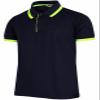 BCPOLO Men's Pique Polo Shirts Short Sleeve Fluorescent Point Polo Shirt Navy-L (Asia-XXL) view 1
