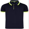 BCPOLO Men's Pique Polo Shirts Short Sleeve Fluorescent Point Polo Shirt Navy-L (Asia-XXL) view 2