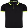 BCPOLO Men's Pique Polo Shirts Short Sleeve Fluorescent Point Polo Shirt Black-L (Asia-XXL) view 2