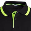 BCPOLO Men's Pique Polo Shirts Short Sleeve Fluorescent Point Polo Shirt Black-L (Asia-XXL) view 4