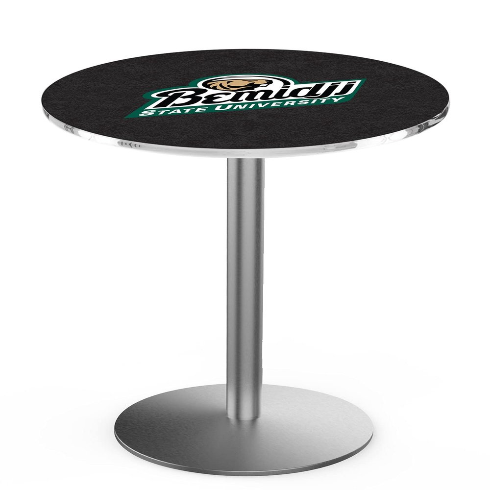 L214-42" Stainless Steel Bemidji State Pub Table by Holland Bar Stool Co.