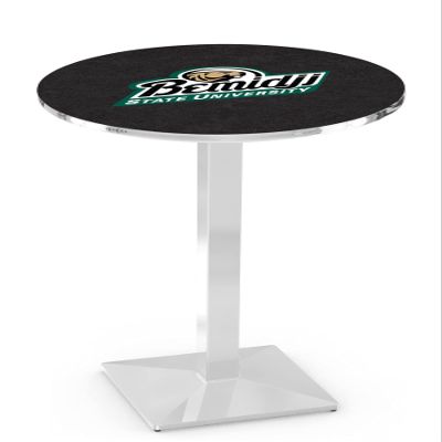 L217-42" Chrome Bemidji State Pub Table by Holland Bar Stool Co.