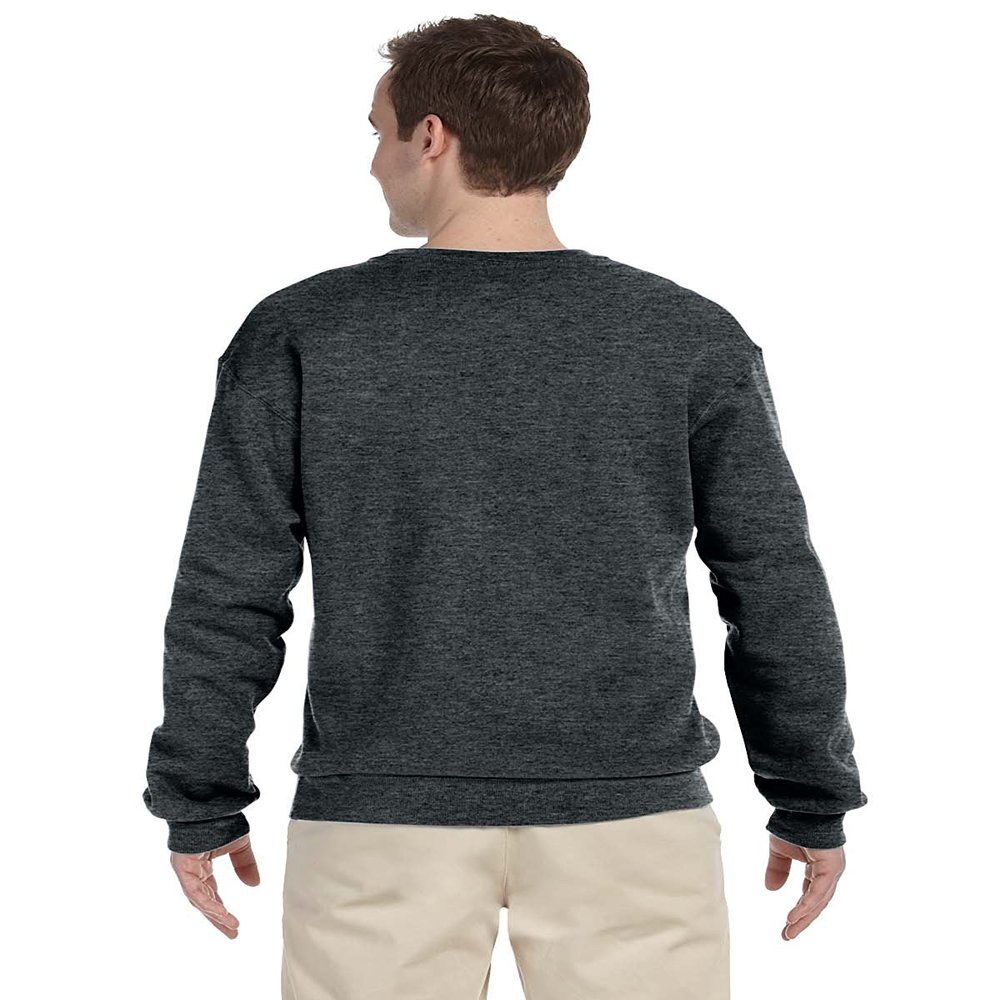 Jerzees 8 oz. 50/50 Fleece Crew (562) Black Heather, XL