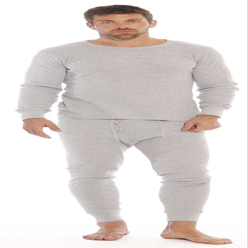 At The Buzzer Thermal Underwear Set for Men 95962-Grey-L