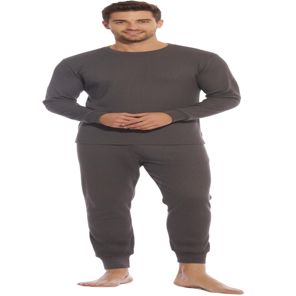 At The Buzzer Thermal Underwear Set for Men 95962-Charcoal-S