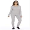 Just Love 2-Piece Women's Thermal Underwear Set Waffle Knit Base Layer Thermals, Grey, 3X view 1