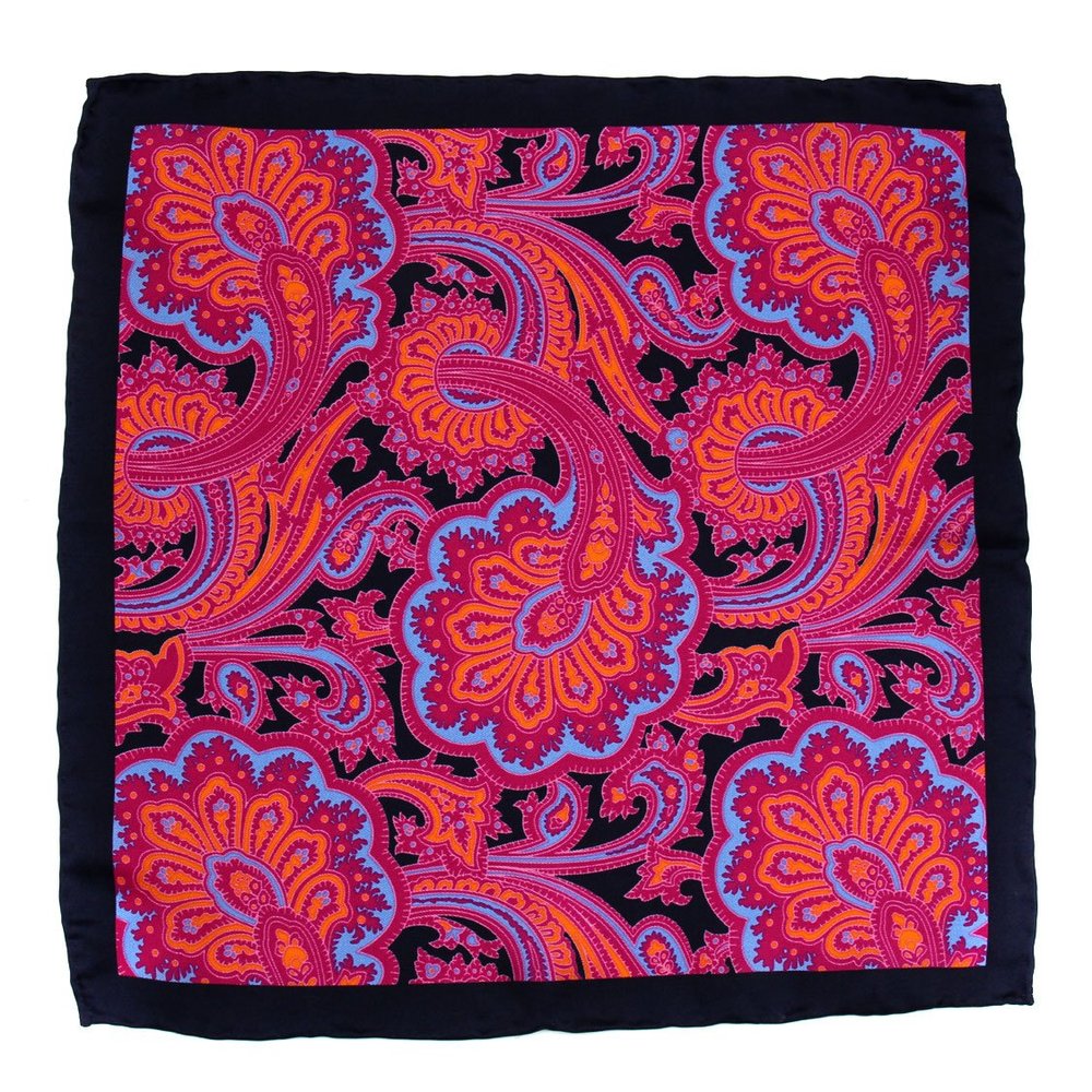 BUYYOURTIES PS-Z-217 - Aficionado Pocket Square - Violet Navy