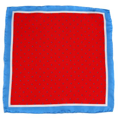 BUYYOURTIES PS-Z-227 - Aficionado Pocket Square - Red Blue