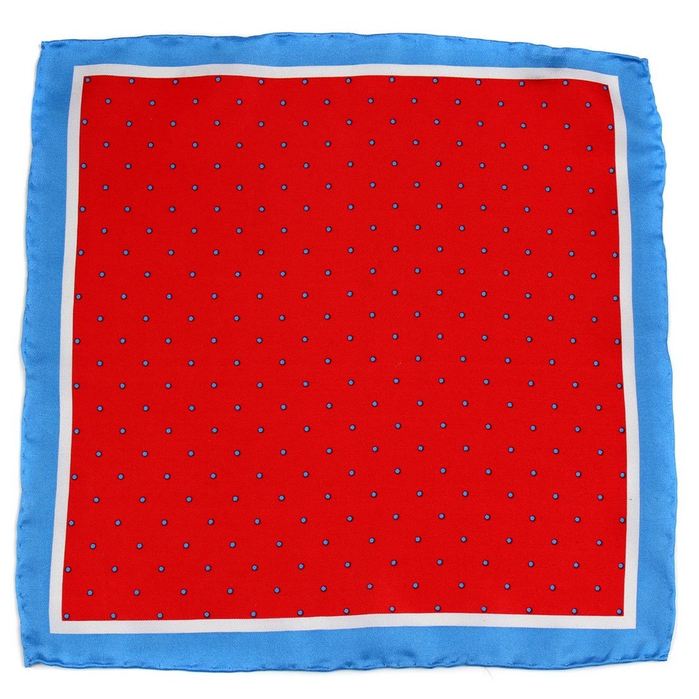 BUYYOURTIES PS-Z-227 - Aficionado Pocket Square - Red Blue