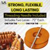 TOFL Baseball and Softball Glove Lacing Needle | Glove and Mitt Repair | Leather Lacing Needle for Crafts and Expanding The Sides of Leather Vests or Hanging PicturesOrange view 2