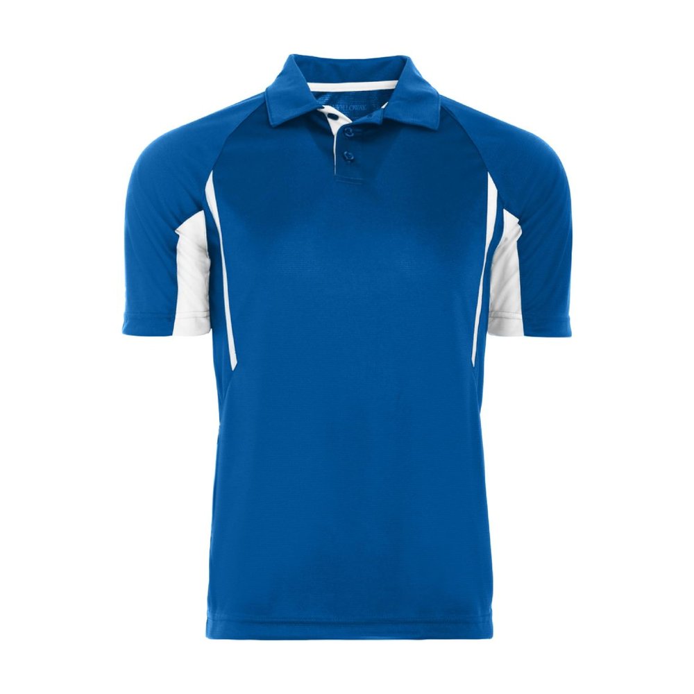 Holloway Mens Avenger Polo, Large, Royal/White