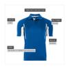 Holloway Mens Avenger Polo, Large, Royal/White view 3