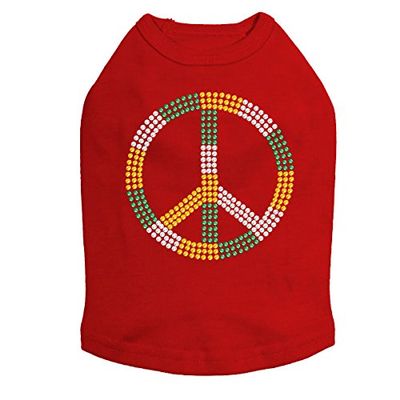 Peace Sign (Green, Gold, & Clear) - Dog Shirt