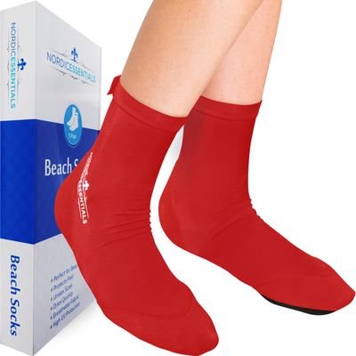Nordic Essentials Beach Socks (1 Pair) Wear in Sand, Playing Volleyball & Soccer - Kids, Women & Men