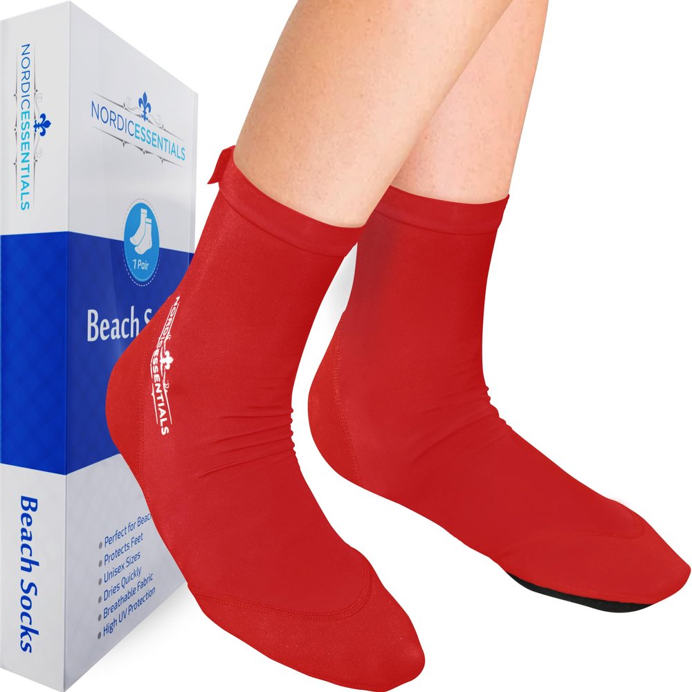 Nordic Essentials Beach Socks (1 Pair) Wear in Sand, Playing Volleyball & Soccer - Kids, Women & Men