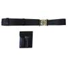warreplica WWII US Officers Leather Garrison Belt with Pouch  Reproduction for Collectors, Historical Display, Reenactment, Military Costume, LARP, Tactical Props, Photography, and Replica Gear view 1