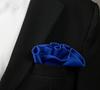 Spring Notion Boys' Satin Zipper Necktie and Handkerchief Set Medium Royal Blue view 3