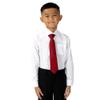 Spring Notion Boys' Satin Zipper Necktie and Handkerchief Set Medium Red view 2