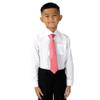 Spring Notion Boys' Satin Zipper Necktie and Handkerchief Set Medium Coral view 2