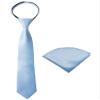 Spring Notion Boys' Satin Zipper Necktie and Handkerchief Set Large Light Blue view 1