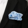 Spring Notion Boys' Satin Zipper Necktie and Handkerchief Set Large Light Blue view 3