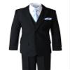 Spring Notion Boys' Satin Zipper Necktie and Handkerchief Set Large Light Blue view 4