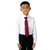 Spring Notion Boys' Satin Zipper Necktie and Handkerchief Set Extra Large Burgundy view 2