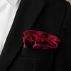 Spring Notion Boys' Satin Zipper Necktie and Handkerchief Set Extra Large Burgundy view 3