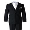 Spring Notion Boys' Satin Zipper Necktie and Handkerchief Set Extra Large White view 4