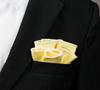 Spring Notion Boys' Satin Zipper Necktie and Handkerchief Set Small Yellow view 3