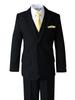 Spring Notion Boys' Satin Zipper Necktie and Handkerchief Set Small Yellow view 4