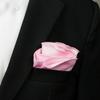 Spring Notion Boys' Satin Zipper Necktie and Handkerchief Set Extra Small Light Pink view 3