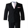 Spring Notion Boys' Satin Zipper Necktie and Handkerchief Set Extra Small Light Pink view 4