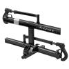 KUAT Sherpa 2.0 Durable Lightweight Aluminum Compact 2 Bike Transporting Hitch Rack with Cable Lock & Foldable Tire Cradles | Capacity - 40 Lbs per Tray, Black Metallic & Gray Anodize, 2" view 4