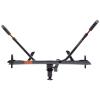 KUAT Sherpa 2.0 Durable Lightweight Aluminum Compact 2 Bike Transporting Hitch Rack with Cable Lock & Foldable Tire Cradles | Capacity - 40 Lbs per Tray, Gray Metallic & Orange Anodize, 1.25" view 3