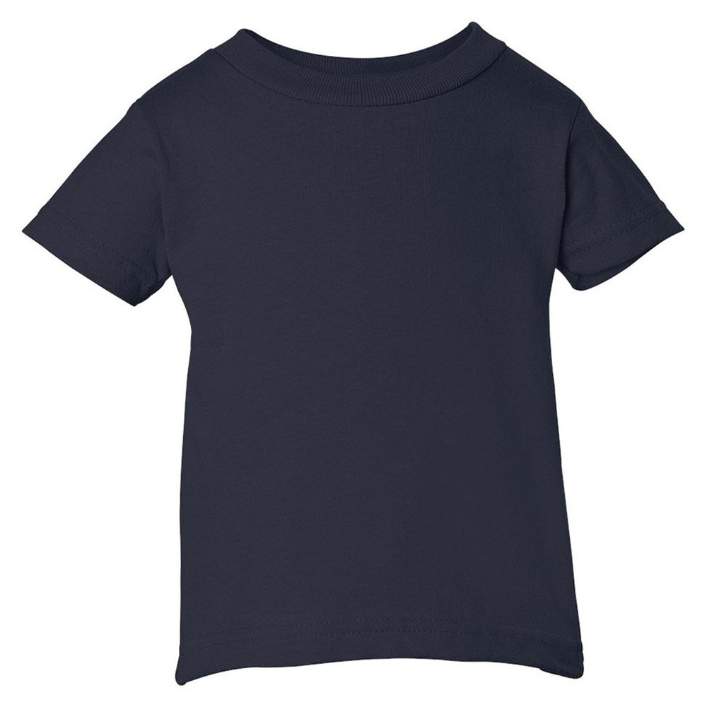 RABBIT SKINS Infant Short Sleeve T-Shirt, Navy, 18 Months