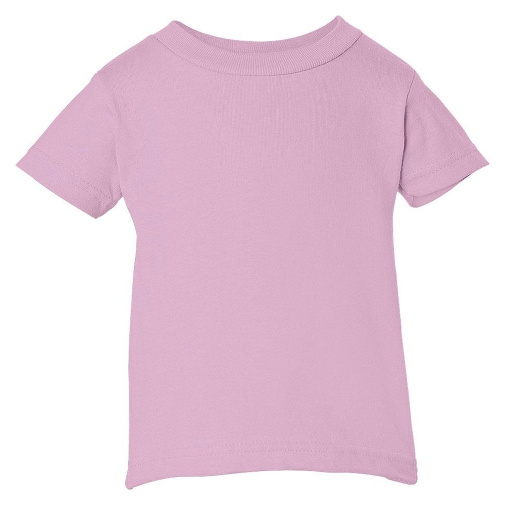 RABBIT SKINS Infant Short Sleeve T-Shirt, Pink, 12 Months