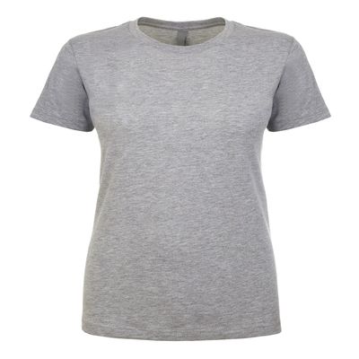 Next Level Apparel Women's Collar Tear Away Label Jersey T-Shirt, Heather Gray, Medium