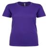 Next Level Apparel Women's 1X1 Rib Collar Jersey T-Shirt, Purple Rush, Large view 1