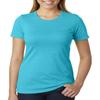 Next Level Women's CVC Ribknit Tear Away Crewneck T-Shirt, Bondi Blue, Small view 1