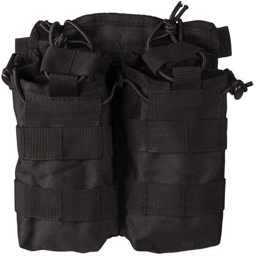 Mil-Tec Mag Pouch Open Top Double Black