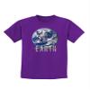 TOOLOUD Planet Earth Text Childrens Dark T-Shirt - Purple - Medium view 1