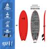 Rock-It Albert 6ft Soft Top Surfboard, Surf Board for Kids, Tabla De Surf, Kids Surfboard, Surfing Board Designed for Beginners - Innovative Design for Safety & Easy to Paddle (Blue) view 2