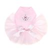 Crown #13 - Clear and Purple - Bling Rhinestone Dog Tutu Dress, XS Pink view 1