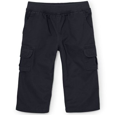 The Children's Place Baby Boys and Toddler Boys Pull On Cargo Pants, New Navy, 9-12 MONTHS