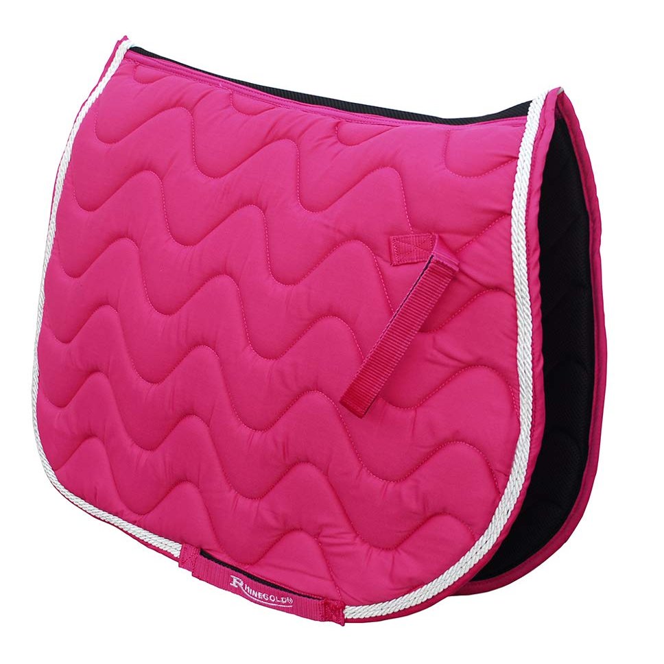Rhinegold Wave Saddle Pad-Full-Raspberry