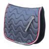 Rhinegold Wave Saddle Pad-Cob-Denim/Red view 1