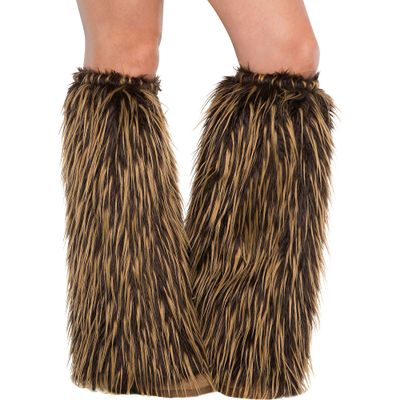 Amscan 843282 Medieval Furry Leg Warmers, Adult Standard Size, 1 Pair