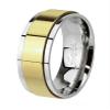 Marimor Jewelry His and Her 14K Gold Plated Stainless Steel 3 Piece Wedding Engagement Ring and Men's Band Set Women's Size 09 Men's Size 11 view 3